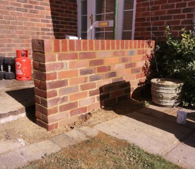 exterior brick wall